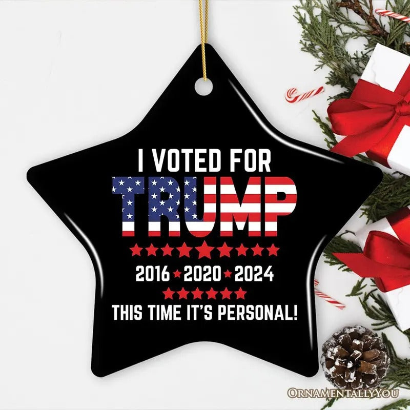 I Voted for Trump It's Personal Election Ornament, American Pride Christmas Keepsake T-Shirts, Hoodie, Sweatshirt