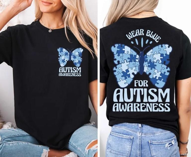 I Wear Blue For Autism Awareness T-shirt, Autism Month Shir Hoodie, Sweatshirt | WearSparks.com