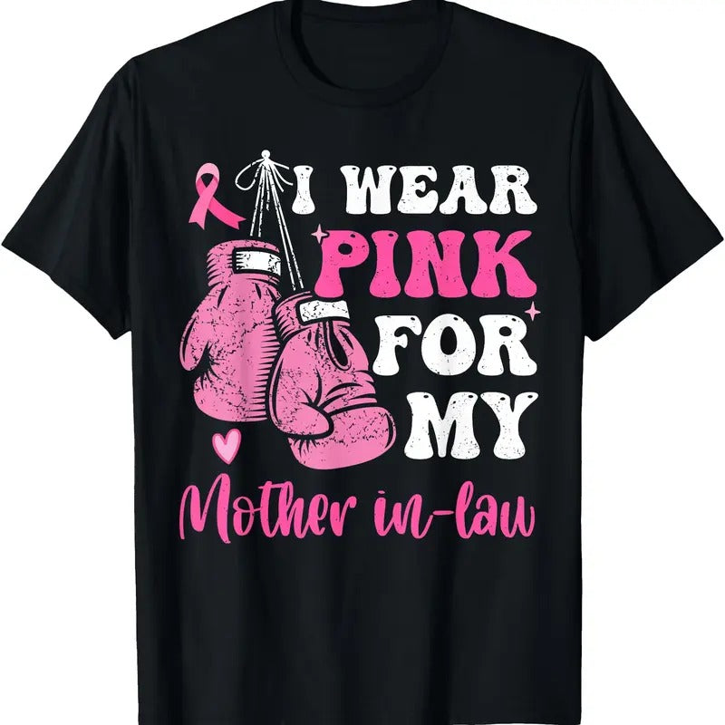 I Wear Pink For My Mother in Law Breast Cancer Son in-Law T-Shirt Hoodie, Sweatshirt | WearSparks.com