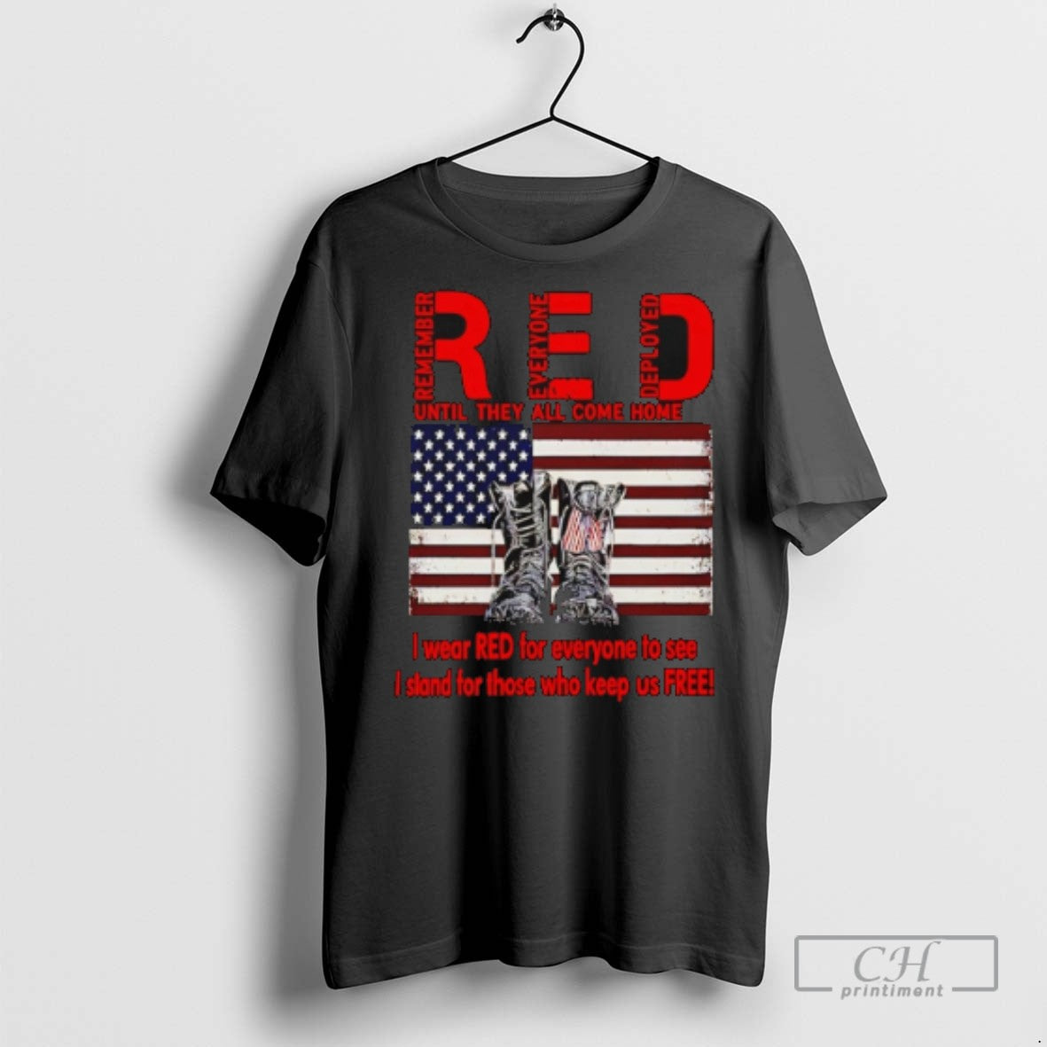 I Wear Red For Everyone To See Veterans 2025 T Shirts