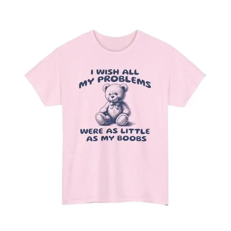 I Wish All My Problems Were As Little Shirt, Chaotic Shirt, Best Friend Gift, Cartoon Tee, Silly Meme Shirt, Unisex Fit...