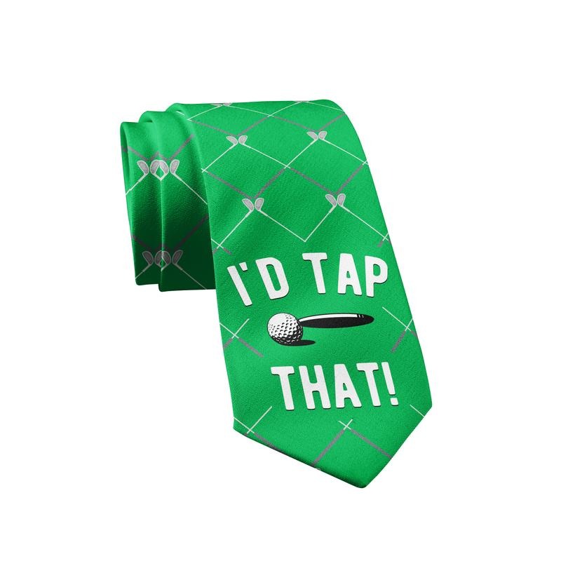 I'd Tap That Necktie Funny Neckties for Men Golf Tie Nerdy Golfing Ties Mens Novelty Neckties for Golfer Funny Ties...