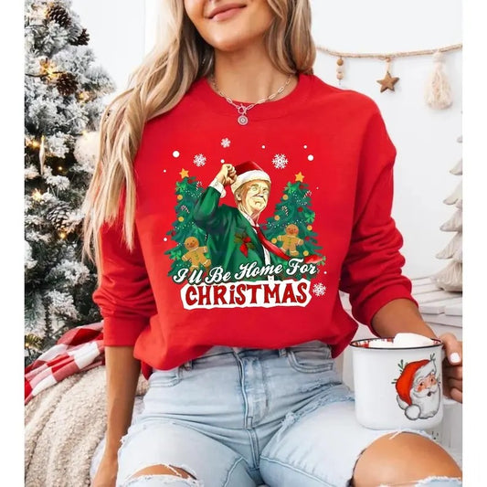 I'll Be Home For Christmas Trump Shirt, Trump 2024 Shirt, Election USA 2024 Shirt, Republican Shirt, Trump 47th President...