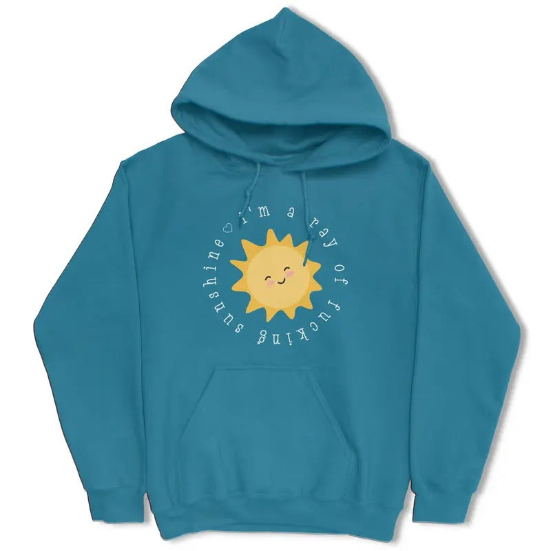 I'm A Ray Of Fucking Sunshine Hoodie - Women's Pullover Hoodie - Long Sleeve - Casual Comfort Cotton T-Shirts, Sweatshirt