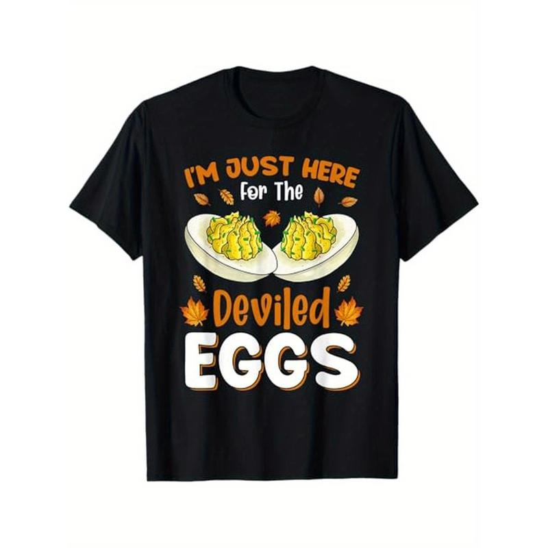 I'm Just Here For The Deviled Eggs T-Shirt Halloween Thanksgiving Christmas Gifts for Men Women Friends Family, S-XXXL,...