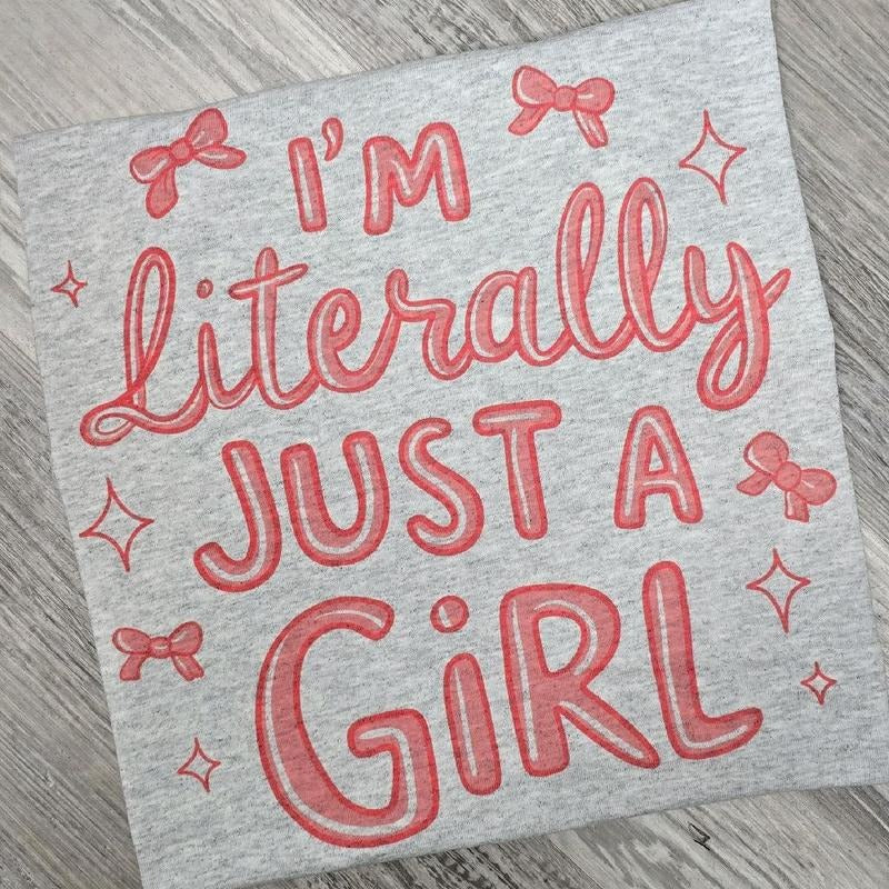 I'm literally just a girl bow Graphic tee or Sweatshirt Hoodie | WearSparks.com