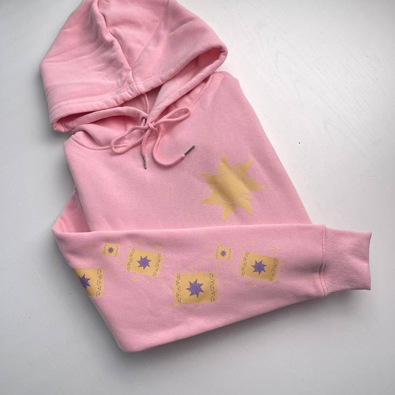 I've Got a Dream Hoodie, Lantern Print Sleeve & Sun Chest Design, Fairy Tale Crewneck Sweatshirt, Hoodie T-Shirts