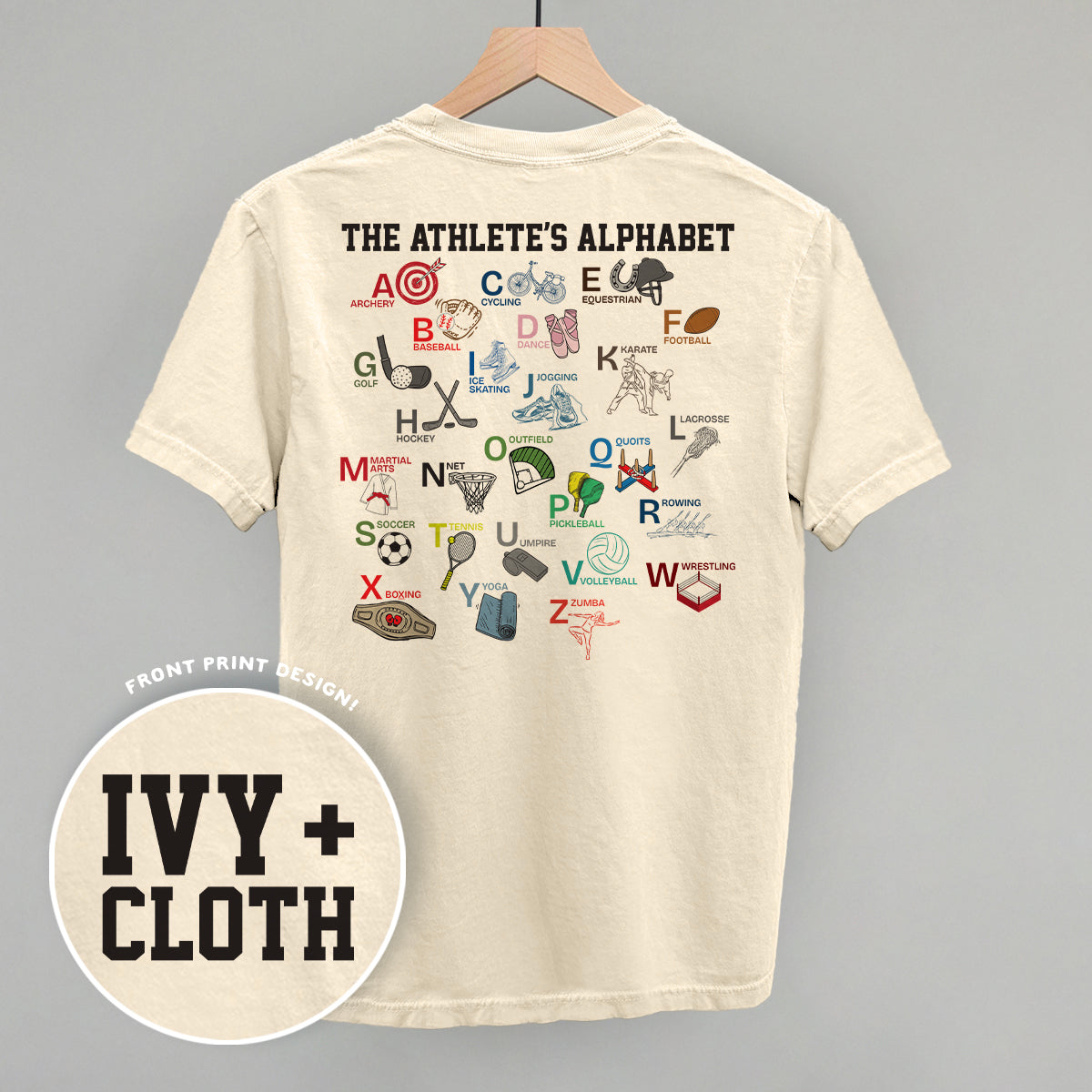 The Athlete's Alphabet (Back Print) T-Shirts, Hoodie, Sweatshirt | WearSparks.com (Image 2)