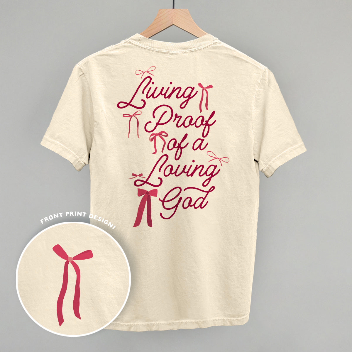 Living Proof Of A Loving God Back Print T-Shirts, Hoodie, Sweatshirt | WearSparks.com (Image 1)