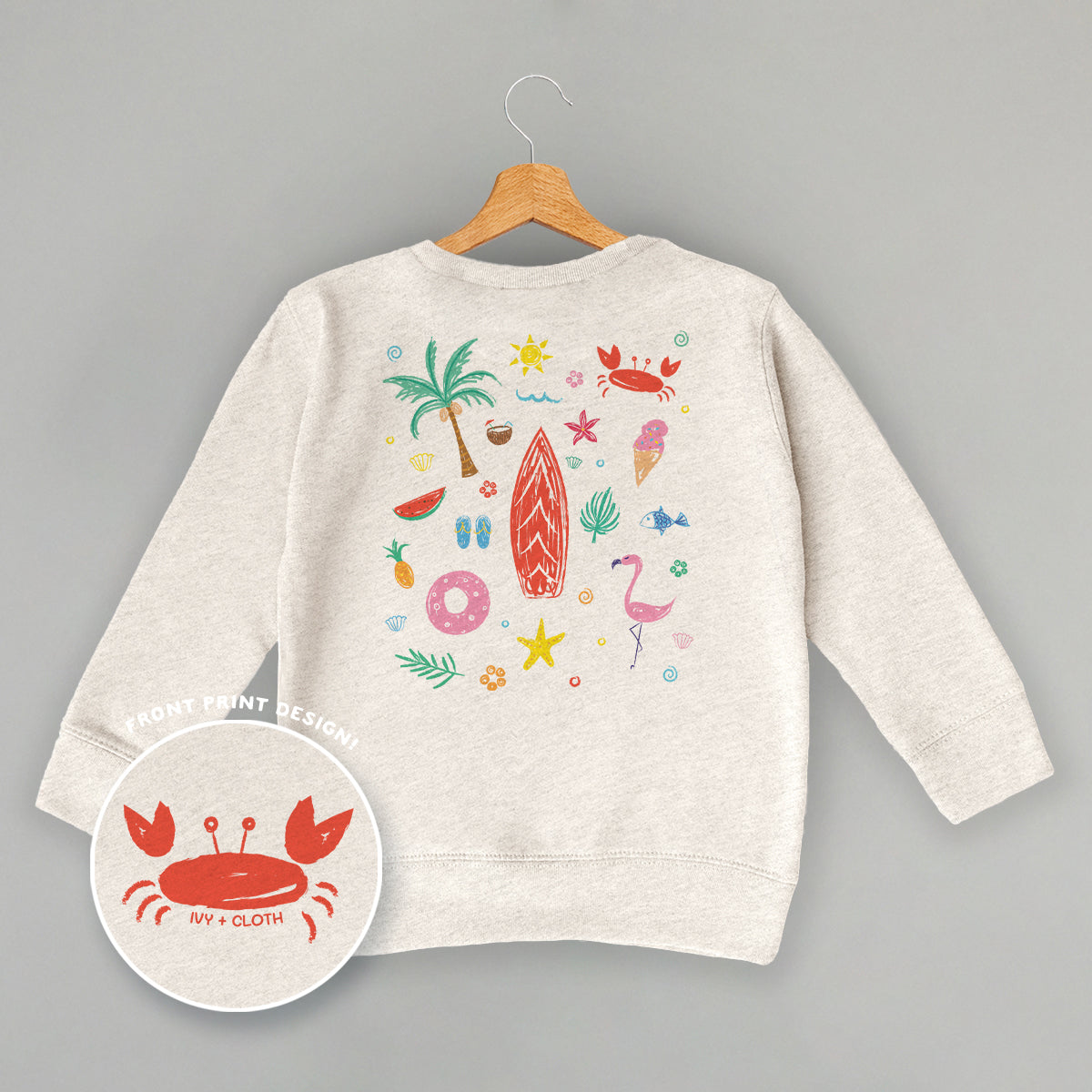 Beach Doodles (Kids Back Print) T-Shirts, Hoodie, Sweatshirt | WearSparks.com (Image 2)