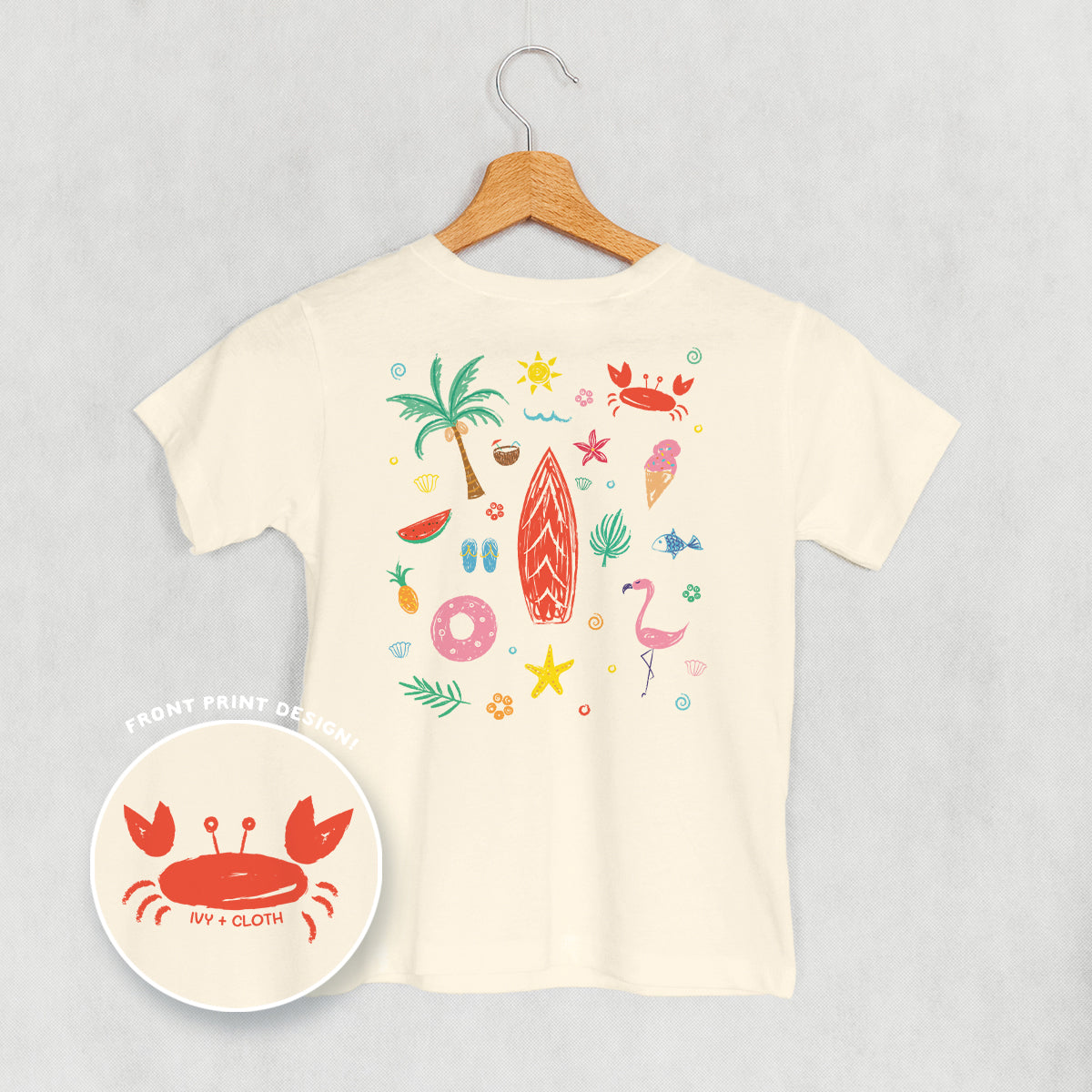 Beach Doodles (Kids Back Print) T-Shirts, Hoodie, Sweatshirt | WearSparks.com (Image 1)