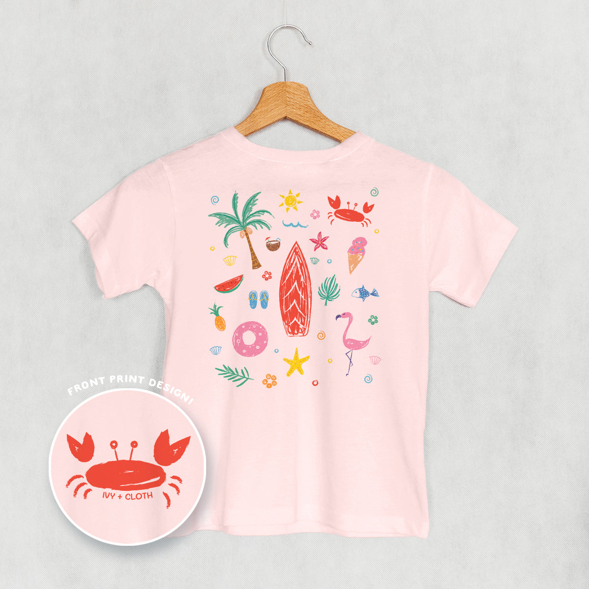 Beach Doodles (Kids Back Print) T-Shirts, Hoodie, Sweatshirt | WearSparks.com (Image 3)
