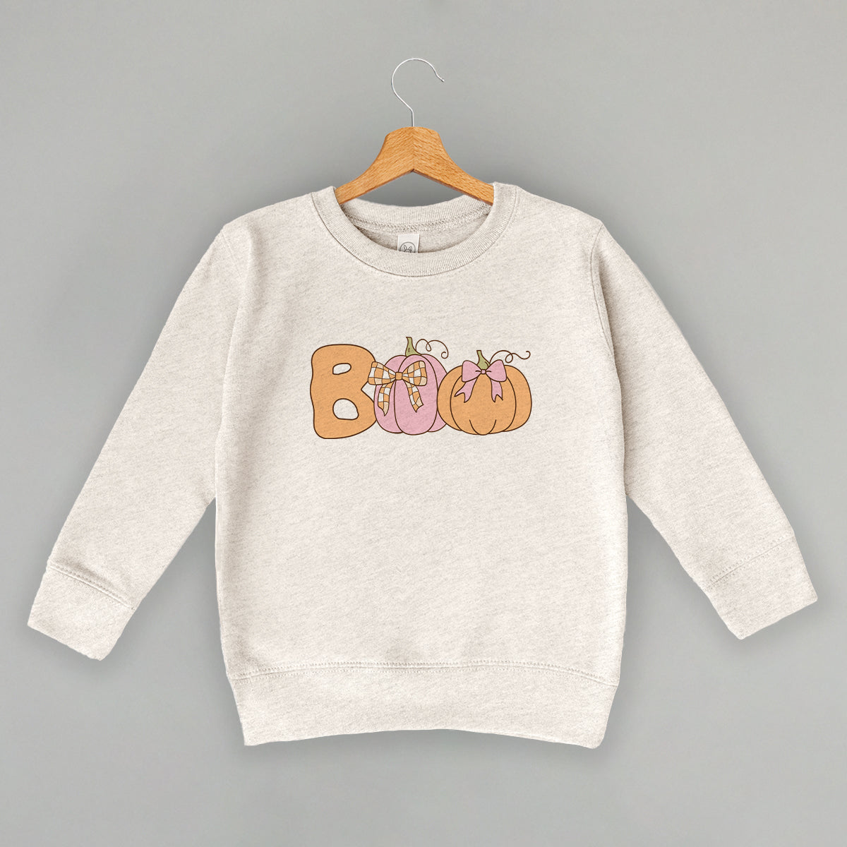 Boo (Pumpkins + Bows) (Kids) T-Shirts, Hoodie, Sweatshirt | WearSparks.com (Image 1)