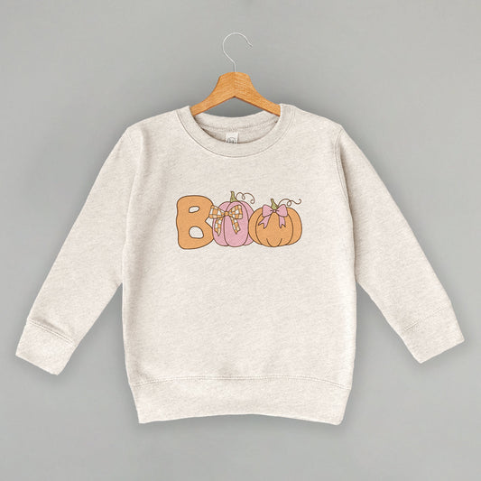 Boo (Pumpkins + Bows) (Kids) T-Shirts, Hoodie, Sweatshirt | WearSparks.com (Image 1)