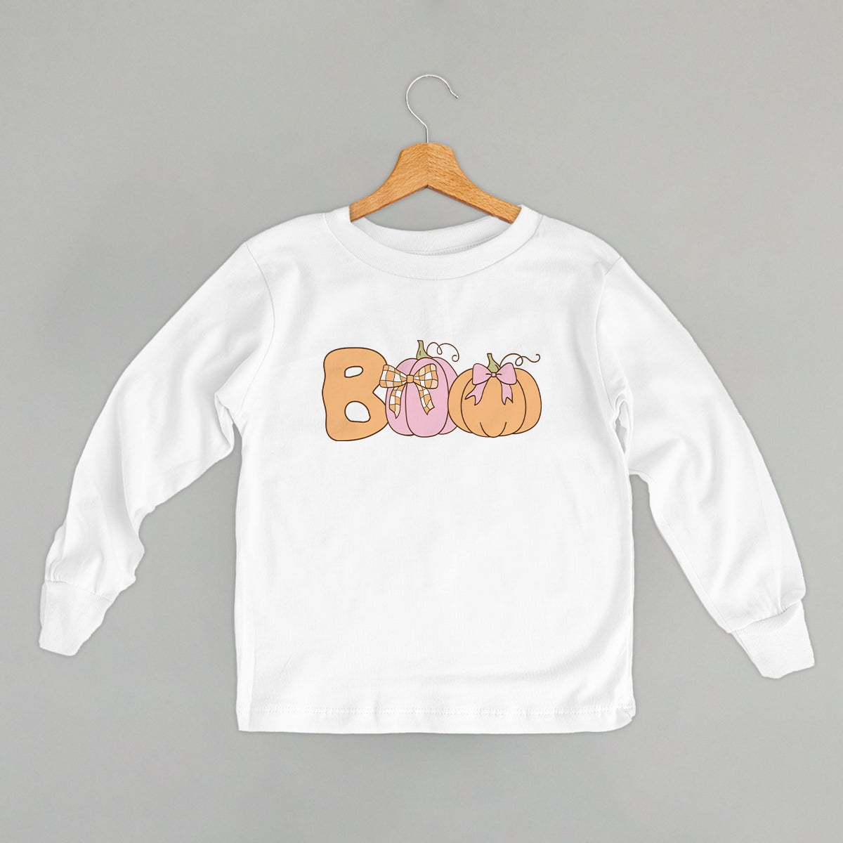 Boo (Pumpkins + Bows) (Kids) T-Shirts, Hoodie, Sweatshirt | WearSparks.com (Image 5)
