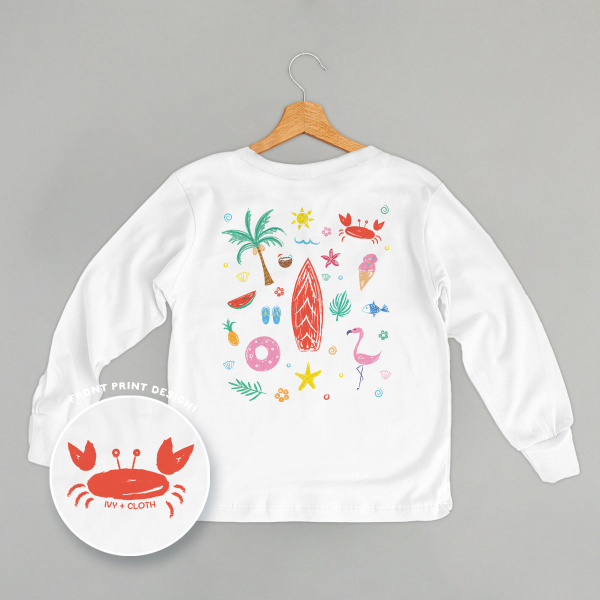 Beach Doodles (Kids Back Print) T-Shirts, Hoodie, Sweatshirt | WearSparks.com (Image 4)