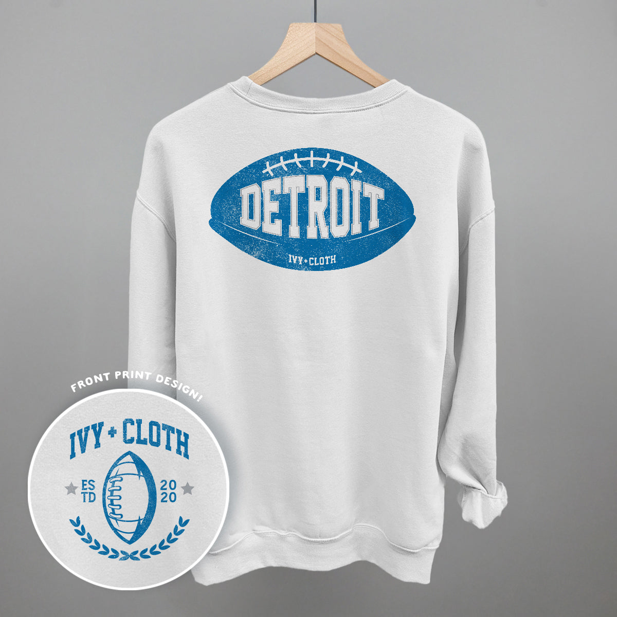 Detroit Football (Back Print) T-Shirts, Hoodie, Sweatshirt | WearSparks.com (Image 4)