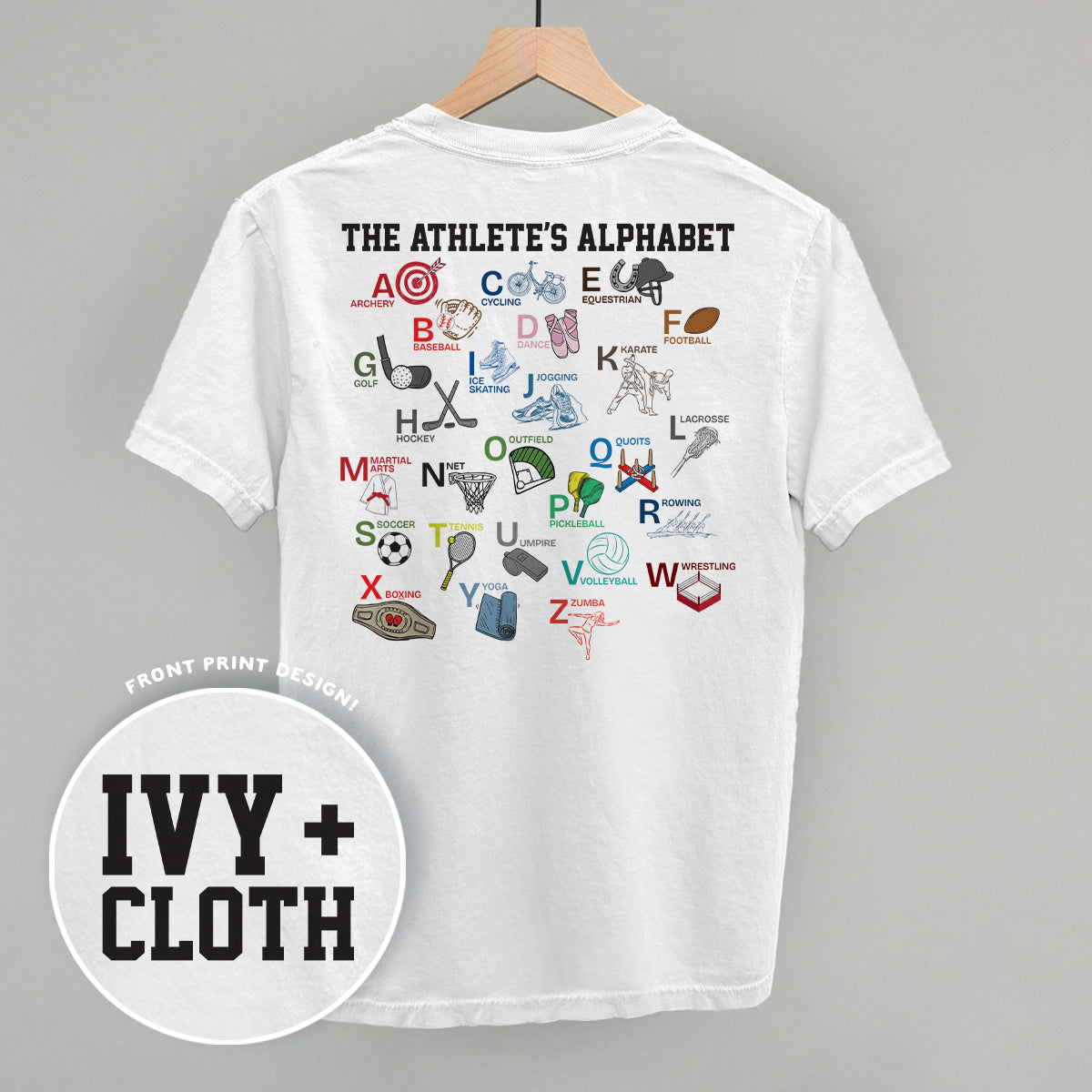 The Athlete's Alphabet (Back Print) T-Shirts, Hoodie, Sweatshirt | WearSparks.com (Image 1)