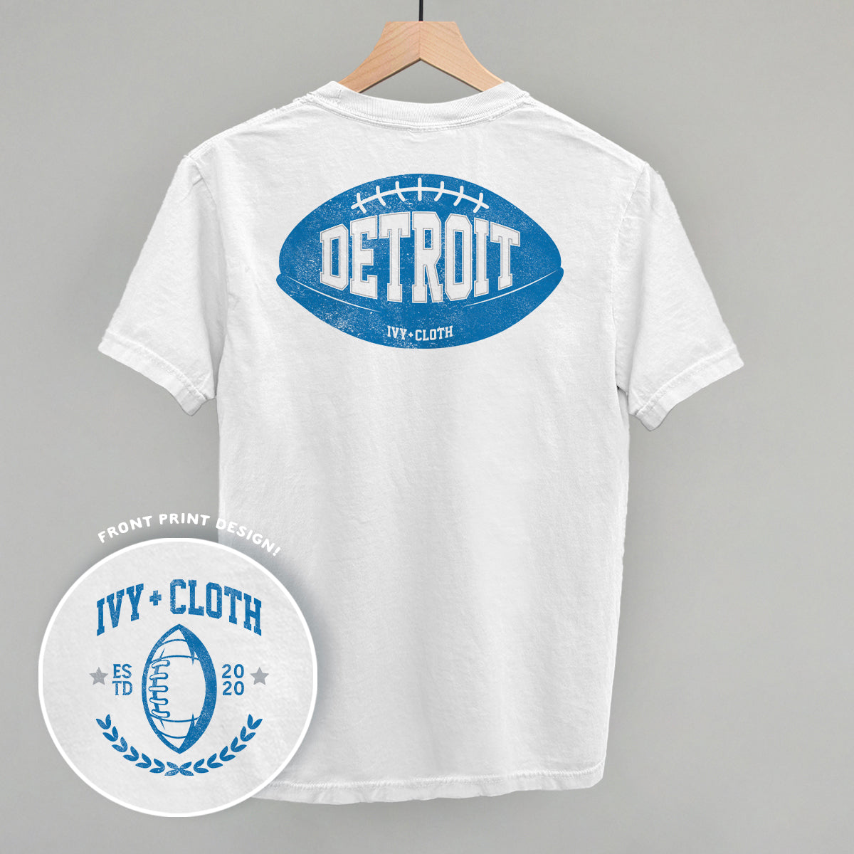 Detroit Football (Back Print) T-Shirts, Hoodie, Sweatshirt | WearSparks.com (Image 2)