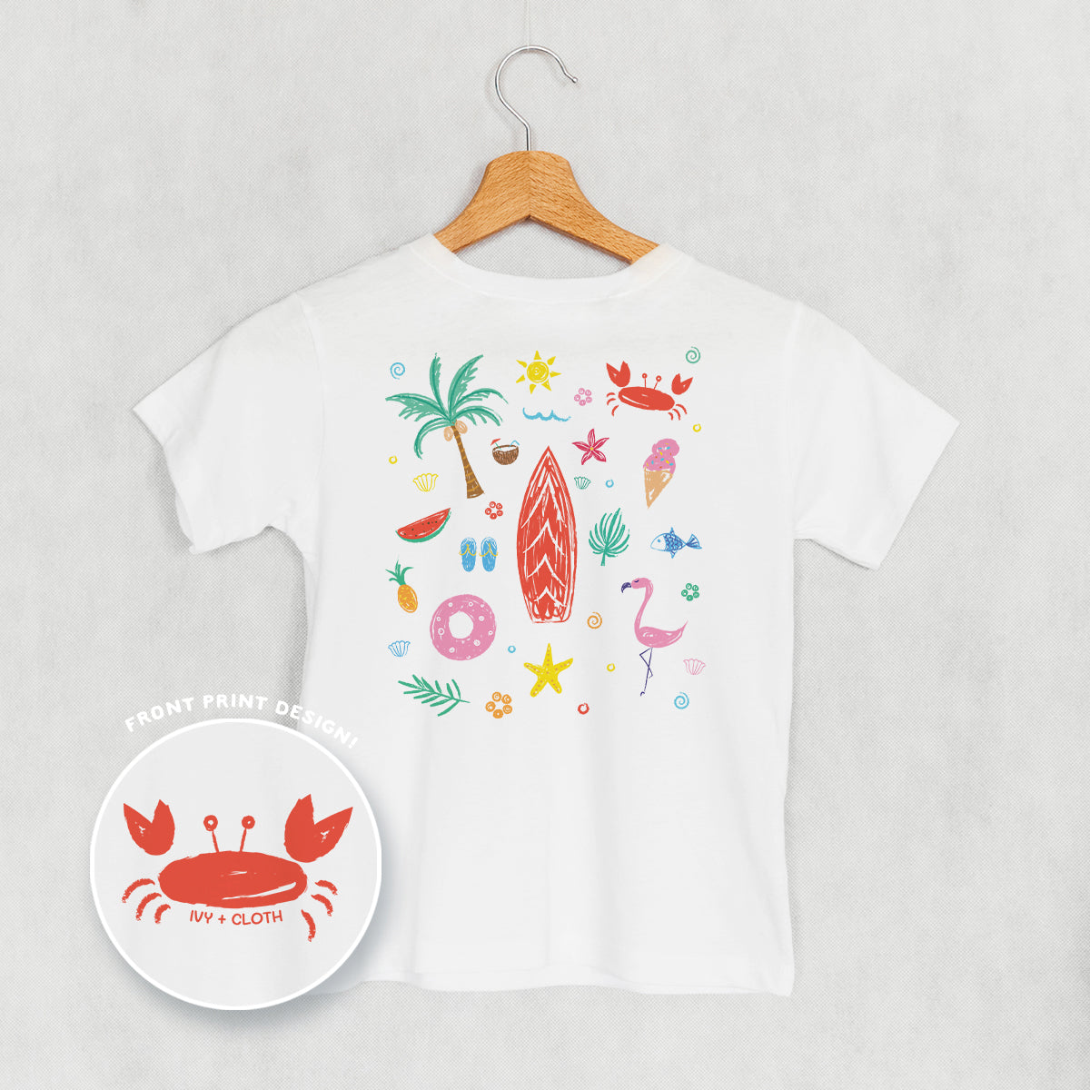 Beach Doodles (Kids Back Print) T-Shirts, Hoodie, Sweatshirt | WearSparks.com (Image 5)