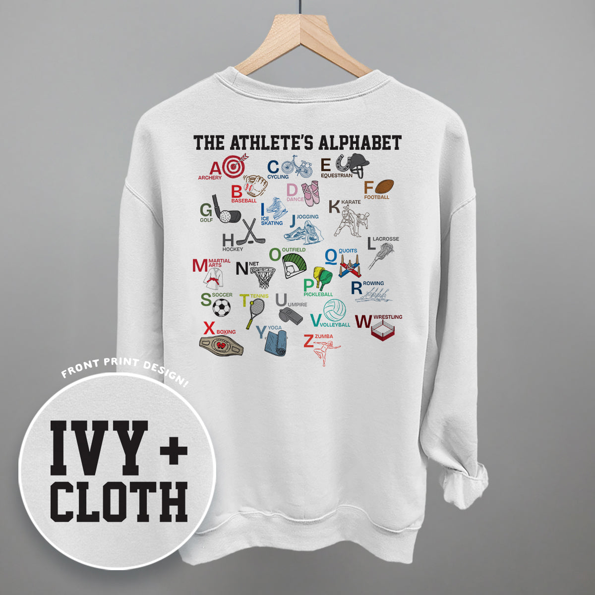 The Athlete's Alphabet (Back Print) T-Shirts, Hoodie, Sweatshirt | WearSparks.com (Image 3)