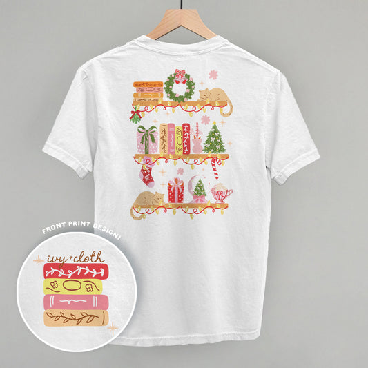 Holiday Bookshelf Doodles (Back Print) T-Shirts, Hoodie, Sweatshirt | WearSparks.com (Image 1)
