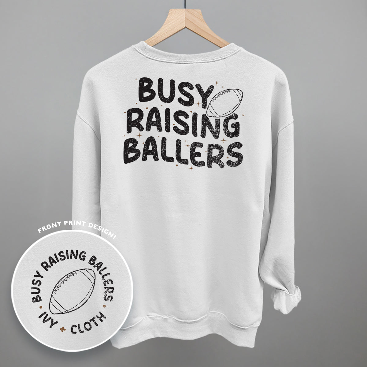 Busy Raising Ballers Football (Back Print) T-Shirts, Hoodie, Sweatshirt | WearSparks.com (Image 2)