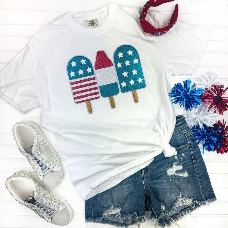 Ice Cream USA Patch Comfort Colors T-Shirt Hoodie, Sweatshirt | WearSparks.com