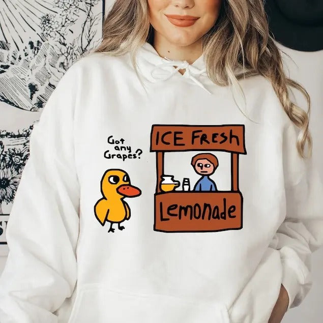 Ice Fresh Lemonade Got Any Grapes Duck Funny Gift Hoodıe,Trendy Shirts,Funny Duck ,Cute Gifts for Friends,Silly Goose...