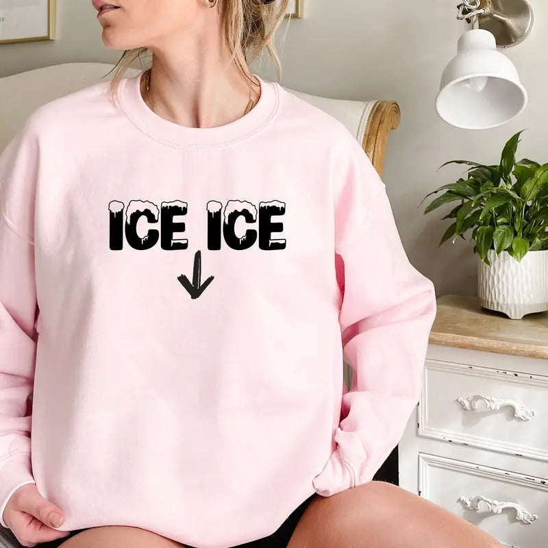 Ice Ice Baby Sweatshirt, Pregnant Sweatshirt, Mom To Be Shirt, Funny Tee, New Mom Gift, Ice Ice Baby Shirt, Mom...