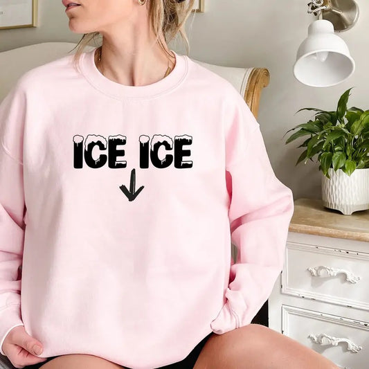 Ice Ice Baby Sweatshirt, Pregnant Sweatshirt, Mom To Be Shirt, Funny Tee, New Mom Gift, Ice Ice Baby Shirt, Mom...