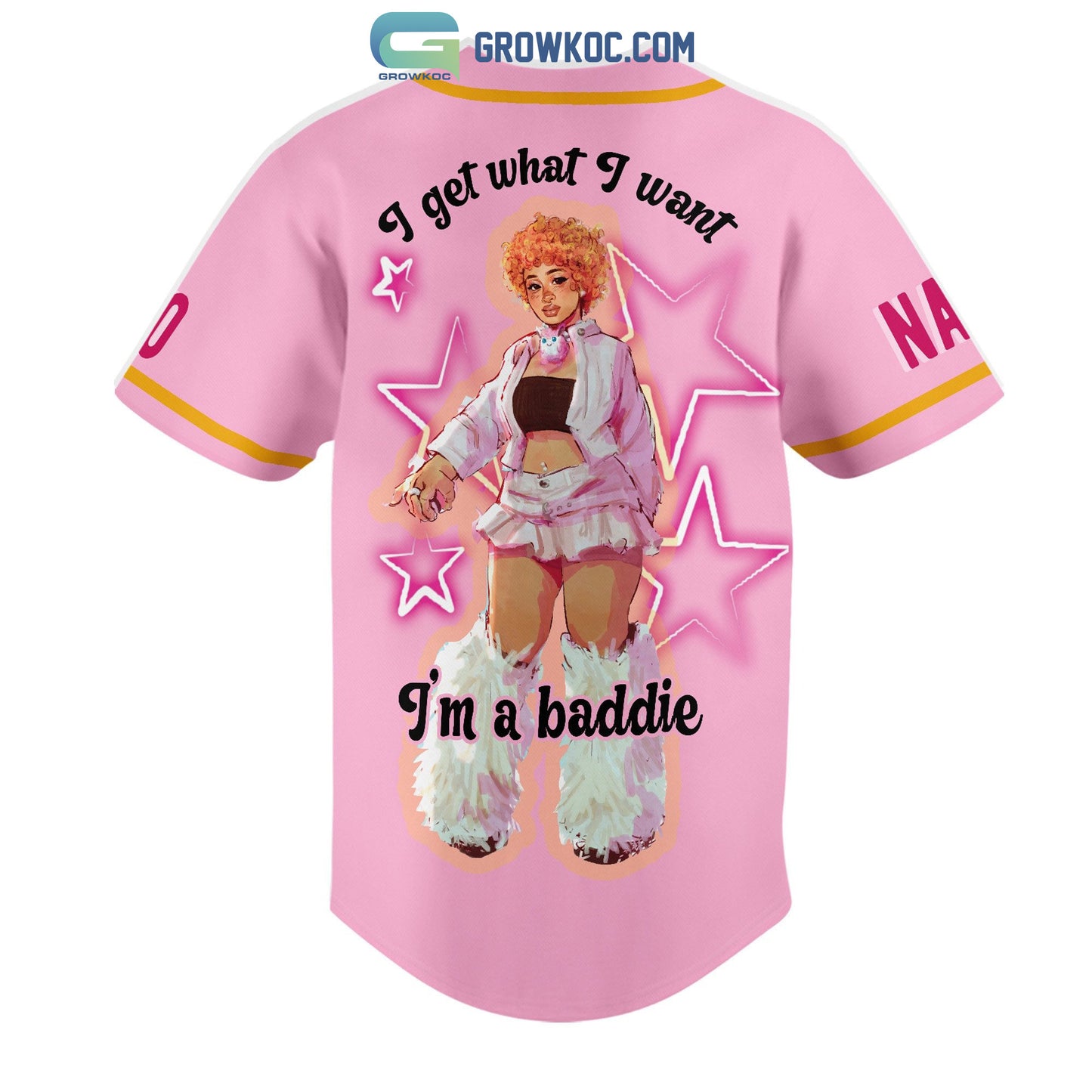 Ice Spice I Get What I Want I’m A Baddie Personalized Baseball Jersey