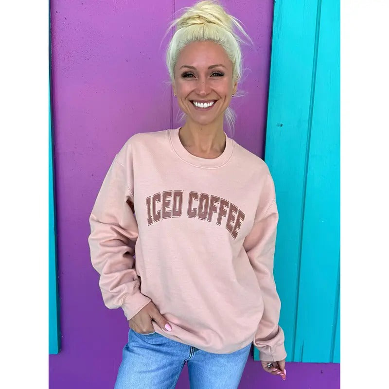 Iced Coffee Dusty Rose Sweatshirt T-Shirts, Hoodie | WearSparks.com