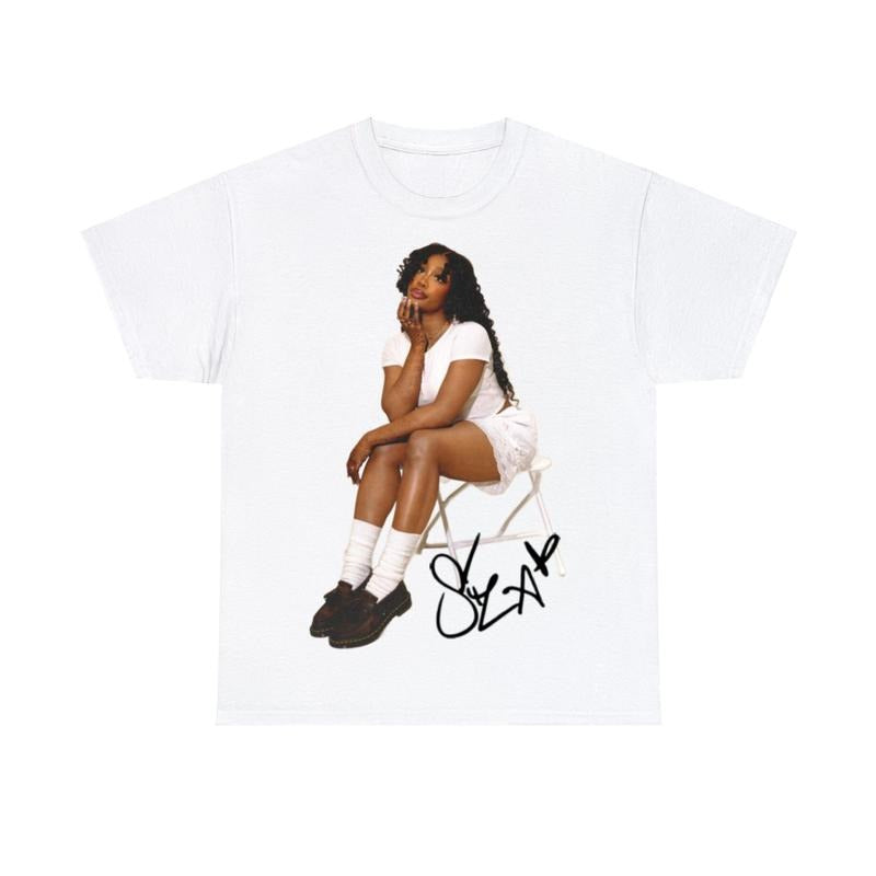 Iconic Hip Hop Graphic Tee, S.Z.A Vintage Rapper T Shirt, Trendy Y2k Shirt, Summer Festival Apparel, Unisex Short Sleeve...