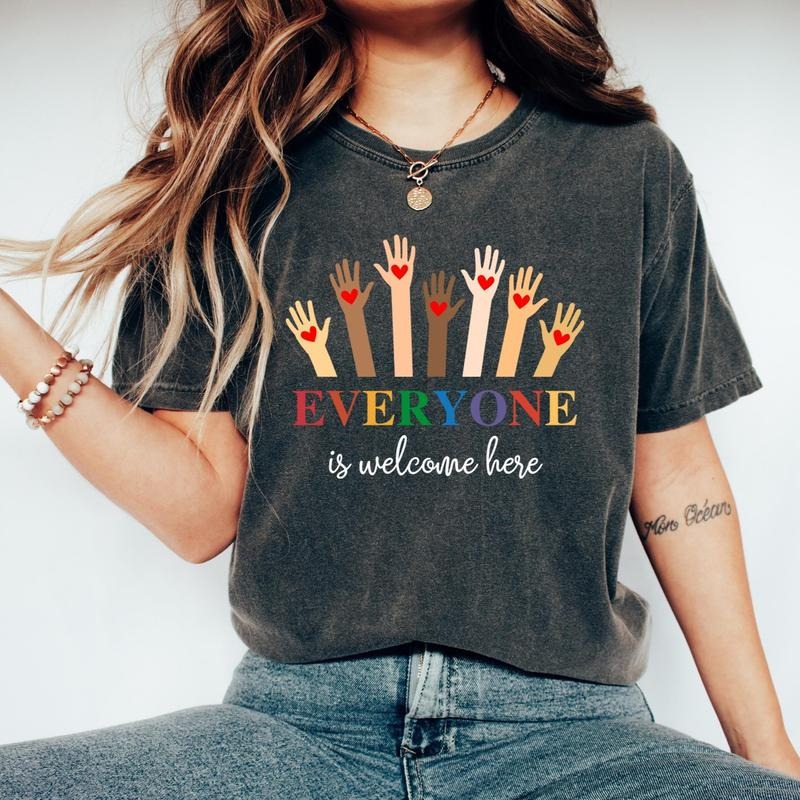 Idaho Teacher Shirt Everyone Is Welcome Here Shirt, Inclusion And Equality T-Shirt, Protest And Resist Tee, Idaho Teacher...