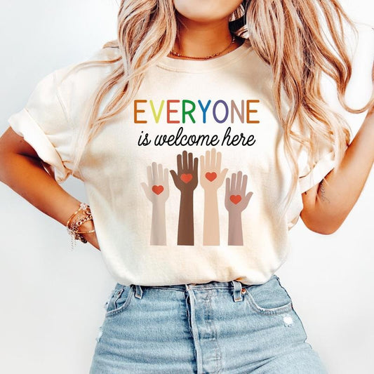 Idaho Teacher Shirt Everyone Is Welcome Here, Inclusion And Equality T-Shirt, Protest And Resist Shirt, Idaho Teacher...