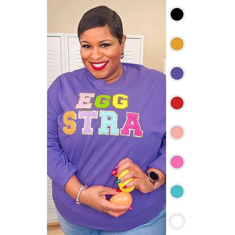 Ideal Chenille Eggstra Adult Boyfriend Long Sleeve - Extra Easter Fun #Eggstra #EasterLongSleeve #ChenilleVibes T-Shirts,...