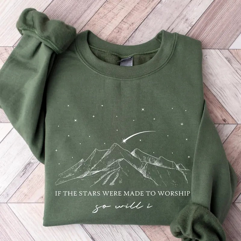 If The Stars Were Made To Worship Sweatshirt Women's Sweatshirt Christian Sweatshirt Religious Gift Gift For Christian...