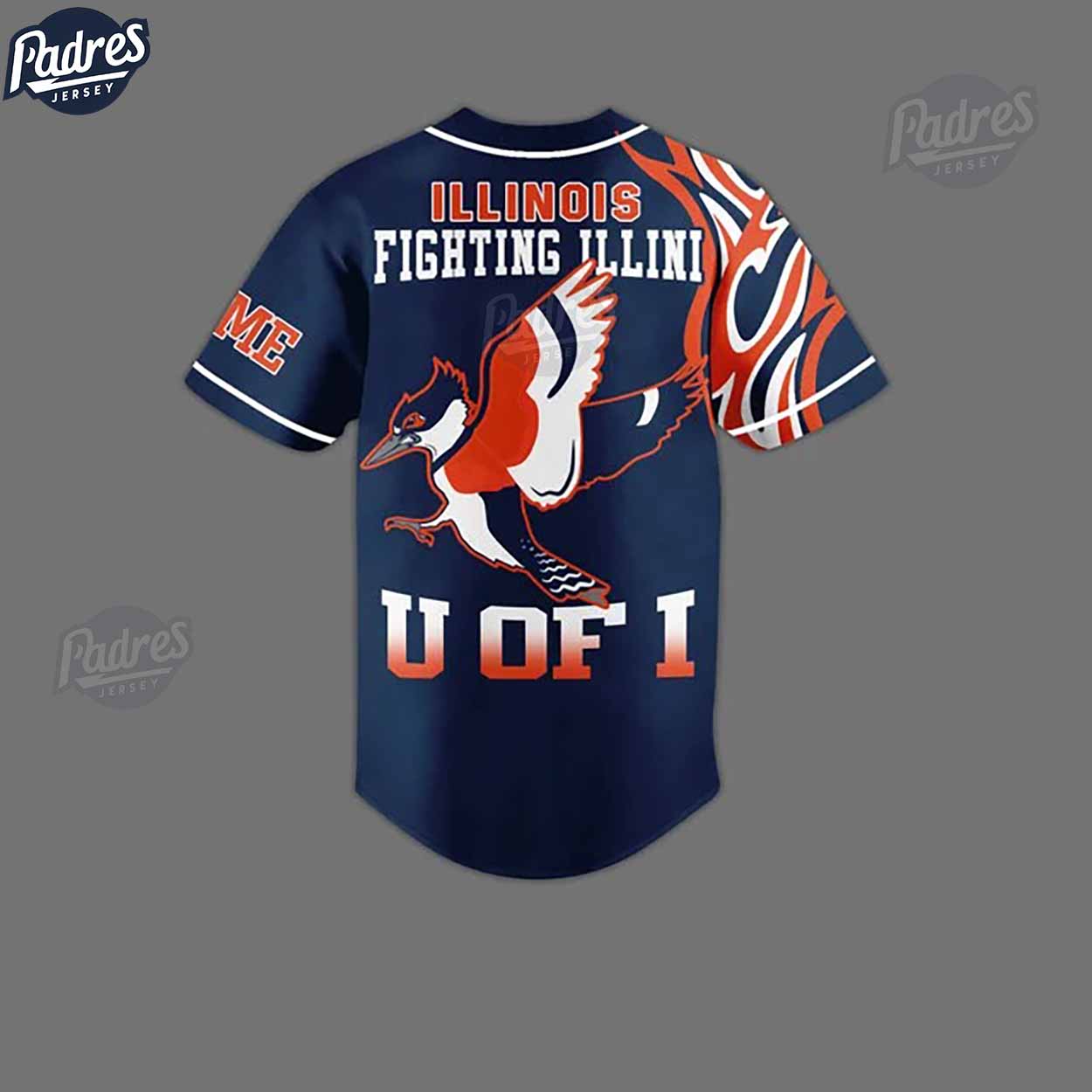 Illinois Fighting Illini Basketball Team Custom NCAA Baseball Jersey - Padres Jersey Oasis: Elevate Your... (Image 2)