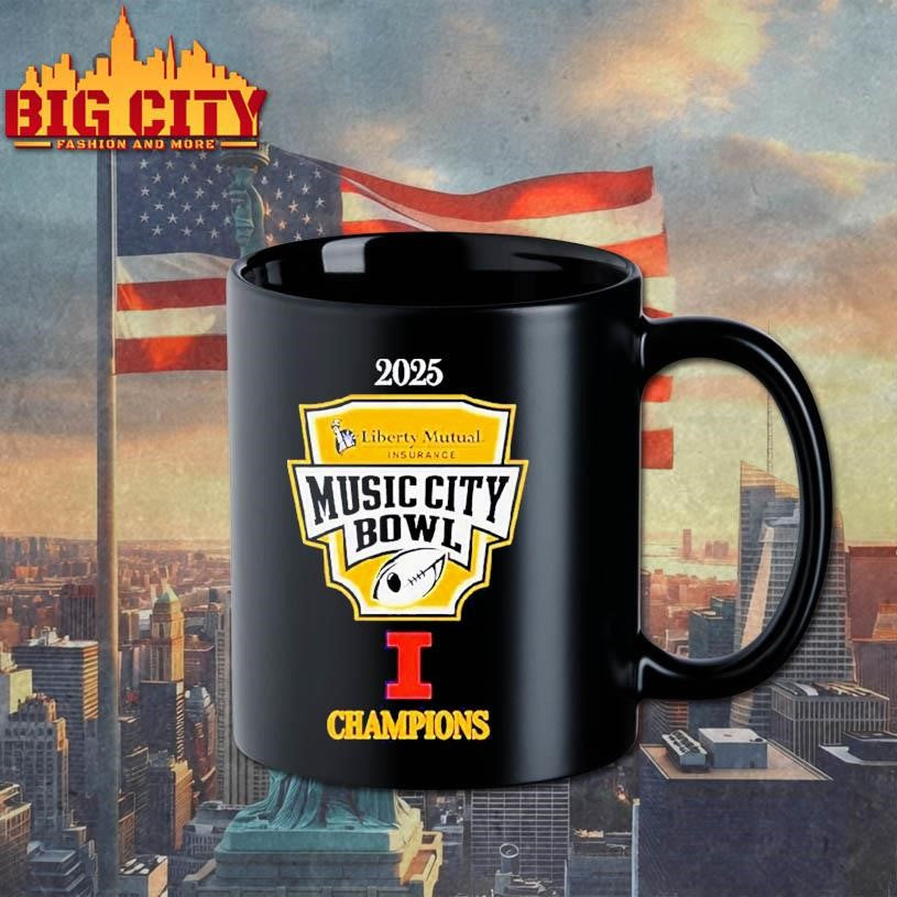Illinois Fighting Illini Champions 2025 Music City Bowl Championship Logo Shirt