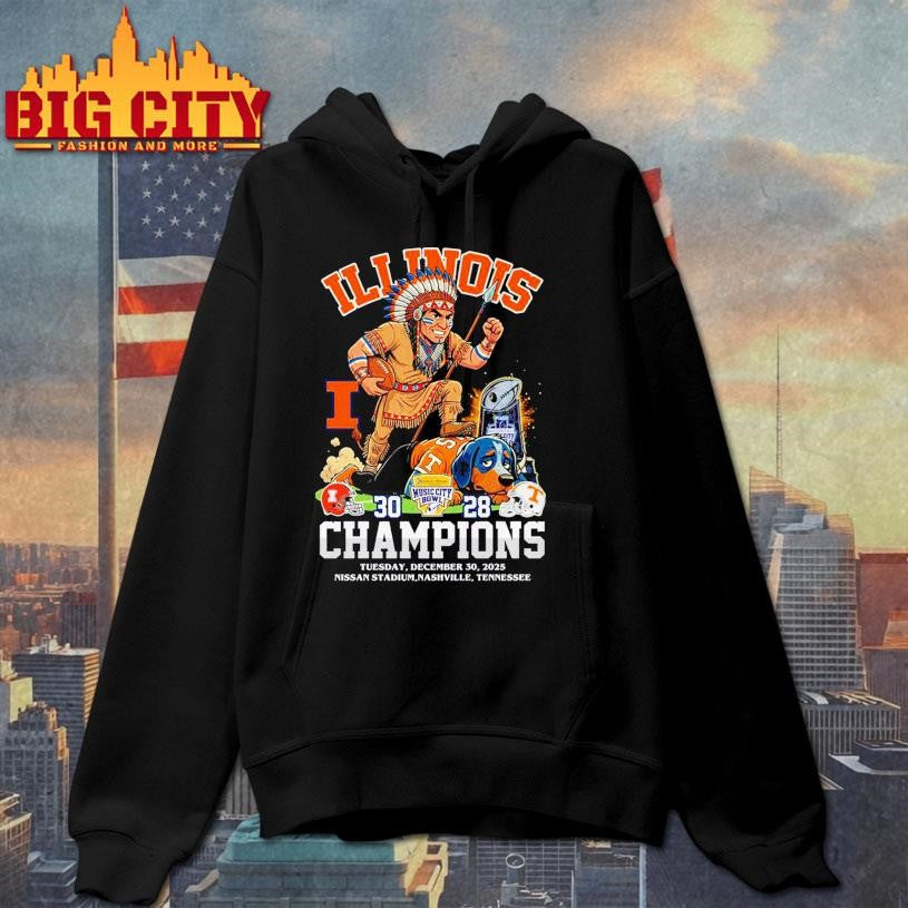 Illinois Fighting Illini Music City Bowl 2025 Winner 30 28 Score Shirt
