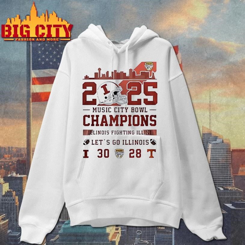 Illinois Football 2025 Music City Bowl Champions Let’s Go Illinois Shirt