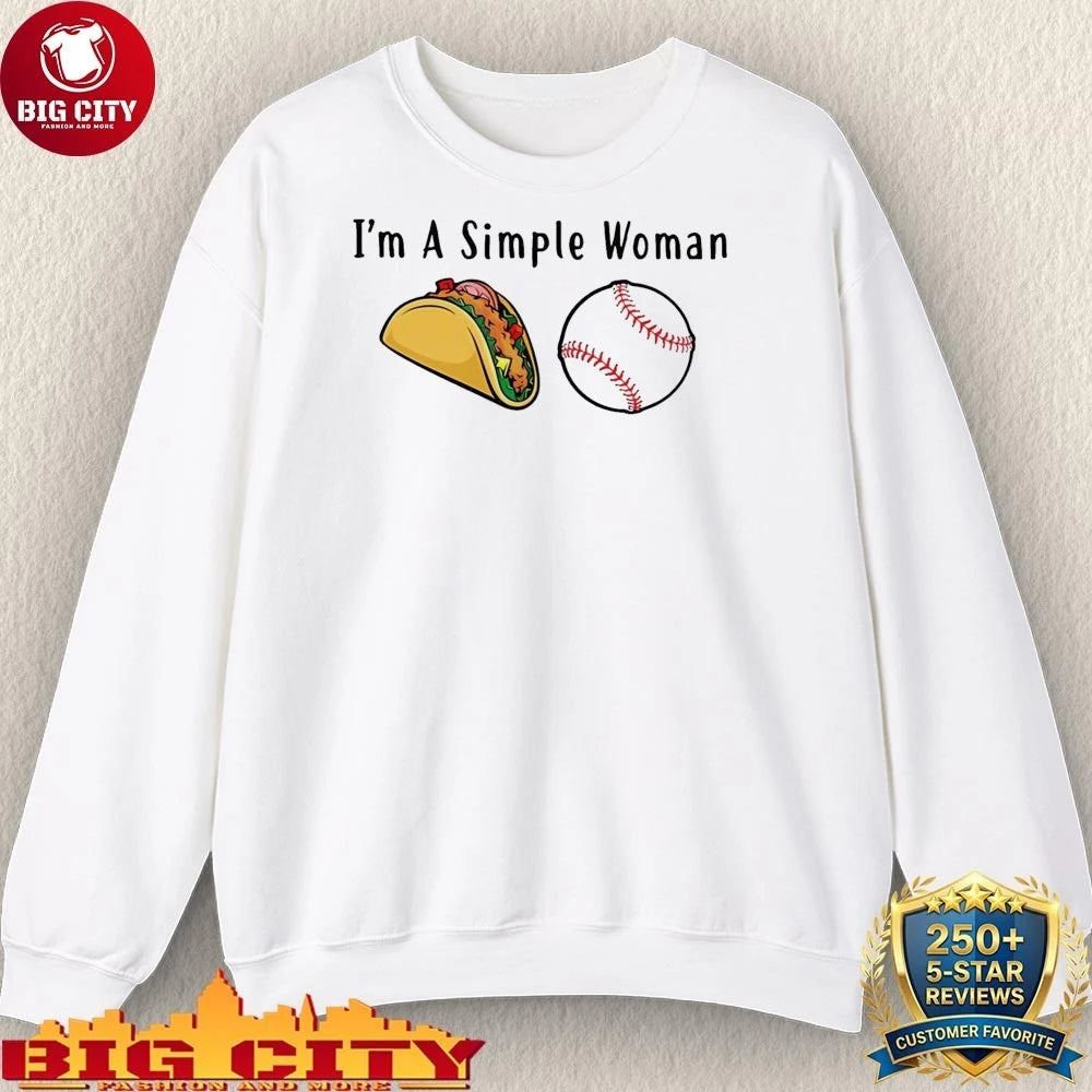 I’m A Simple Woman Tacos Baseball Shirt