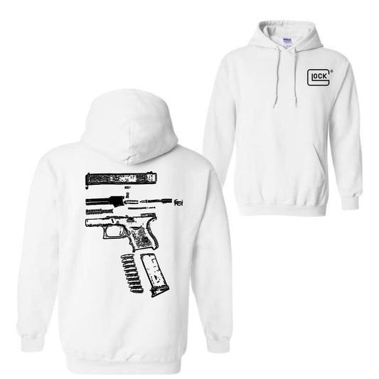 In Glock We Trust: Men's Wear Tee, Featuring Black and White Designs for Both Hoodies Sweatshirt T-Shirt, For Men, For Women