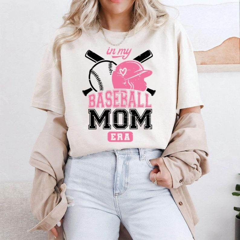 In My Baseball Mom Era Shirt, Baseball Mama Era Shirt, Cute Baseball Mom Shirt,Baseball Mama Tee,Trendy Baseball...