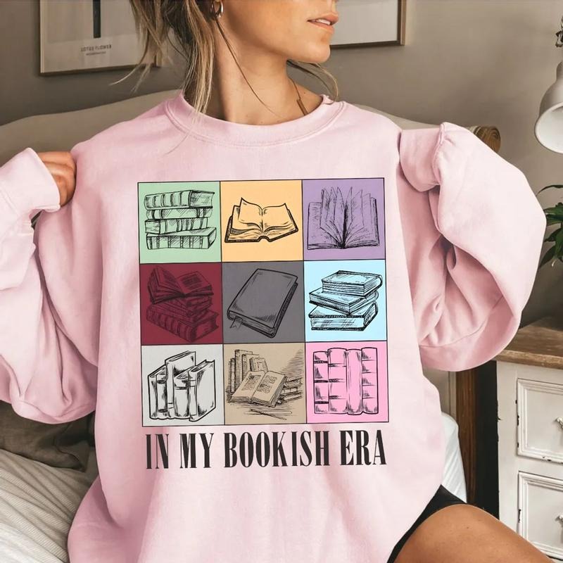 In My Bookish Era Sweatshirt,Retro Reader Sweater Book Lover Gift, Reading Teacher Sweat, Librarian Sweater, Book Nerd ,...