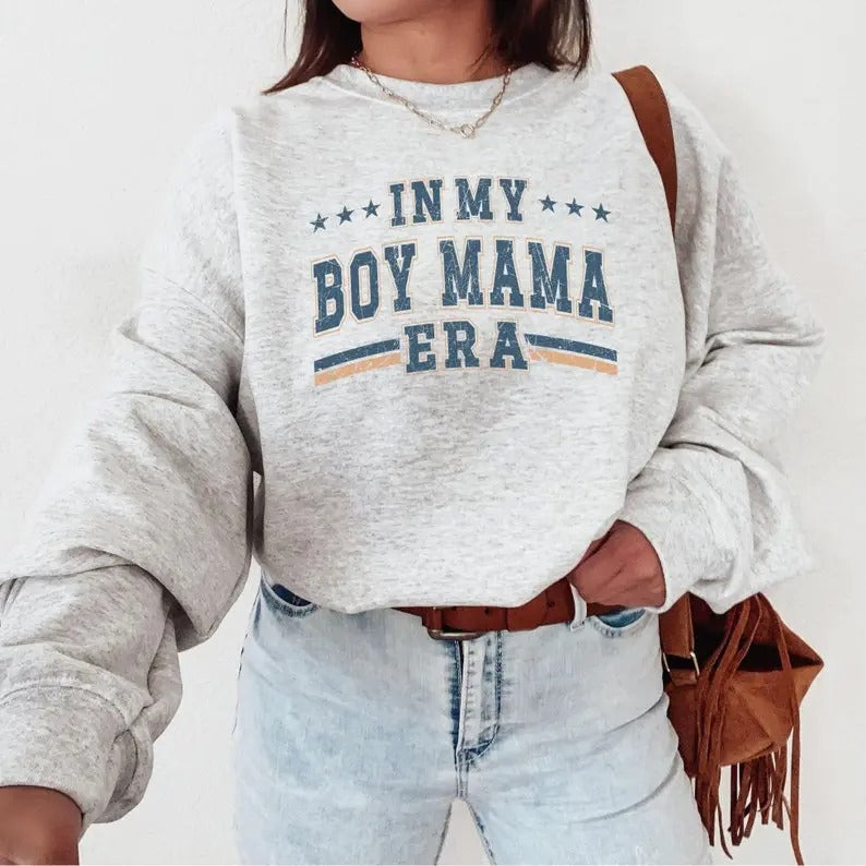 In My Boy Mama Era |Boy Mama Sweatshirt|First Time Mom|Pregnancy Announcement| Announcement| Mama Sweatshirt|Boy Mama...