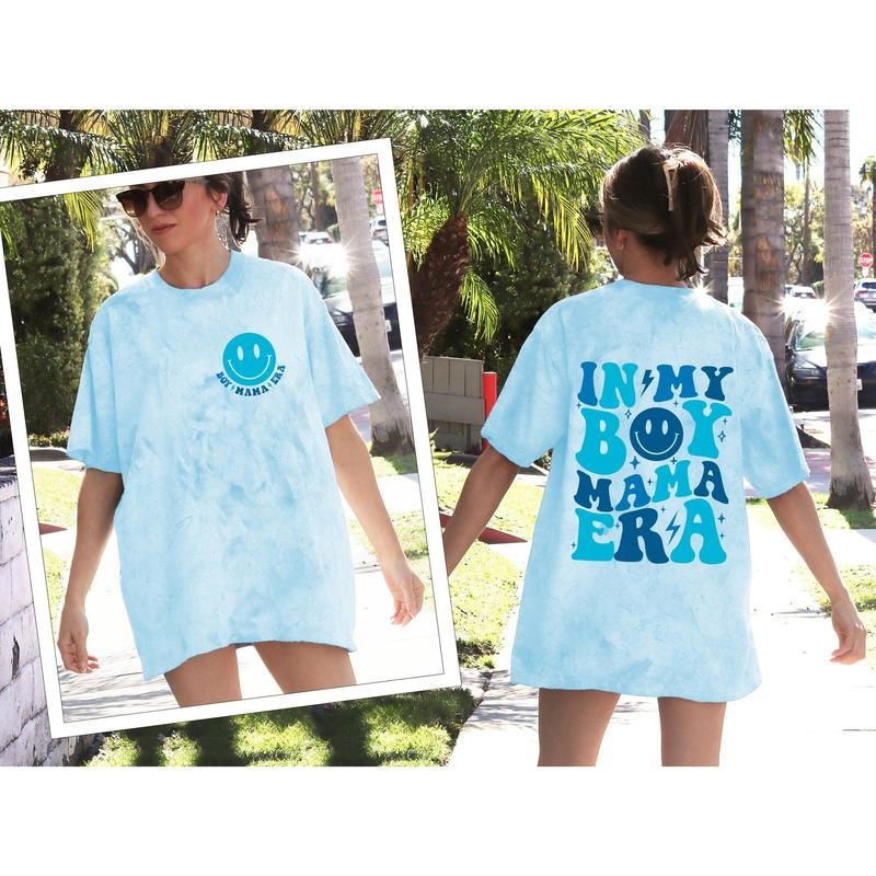 In My Boy Mama Era, Mom, Gift, Mother Comfort Colors Tshirt, Women's Crew Neck, Crewneck Hoodie, Sweatshirt | WearSparks.com