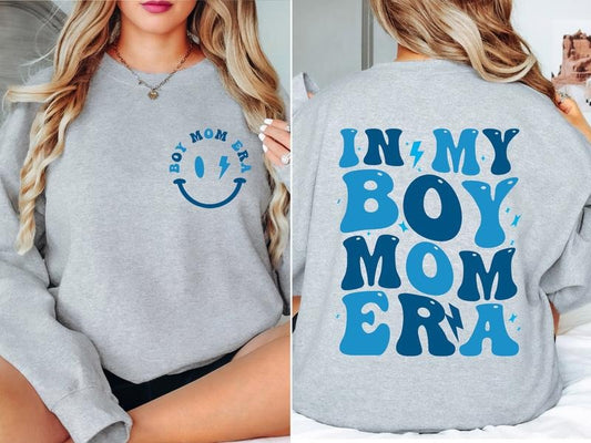 In My Boy Mom Era Sweatshirt, Boy Mama Shirt, Boy Mom Era Hoodie, In My Moom Era Crewneck, New Mom Shirt, Mom Of Boy...