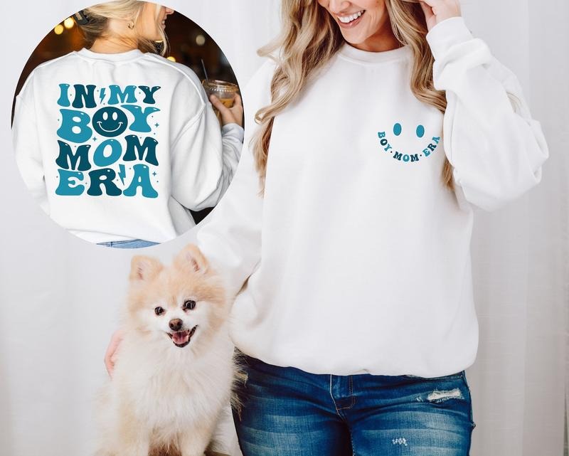 In My Boy Mom Era Sweatshirt, Boy Mama Sweatshirt, Boy Mom Club Shirt, Mom of Boys Sweatshirt, New Mom Shirt, Gender...